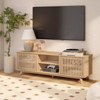 Plank+Beam 59 Mid Century Modern Solid Wood TV Stand with 2 Doors
