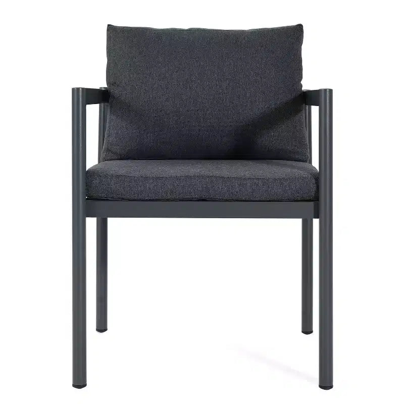 MAYEERTY Set of 2 All-Weather Aluminum Outdoor Patio Chairs with Armrests 300lbs Capacity