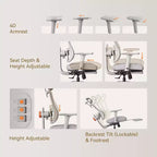 Newtral Magich-GPro Home Office Chair with Footrest - 4D Armrest