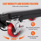 VEVOR Hydraulic Lift Table Cart, 500lbs Capacity 28.5 Lifting Height, Manual Single Scissor Lift Table with 4 Wheels and Non-slip Pad