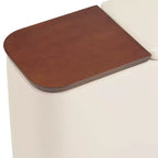 BenchMaster Corcoran Tavolino Consolle Rettangolare in Similpelle Stile Mid-Century Moderno 12 x 27 1/2 con Contenitore e Portabevande Tortora per Soggiorno
