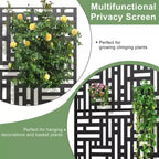 MAYEERTY Paravento Esterno in Acciaio Galvanizzato Nero 72x47x16 Pollici - Set da 3 Pezzi