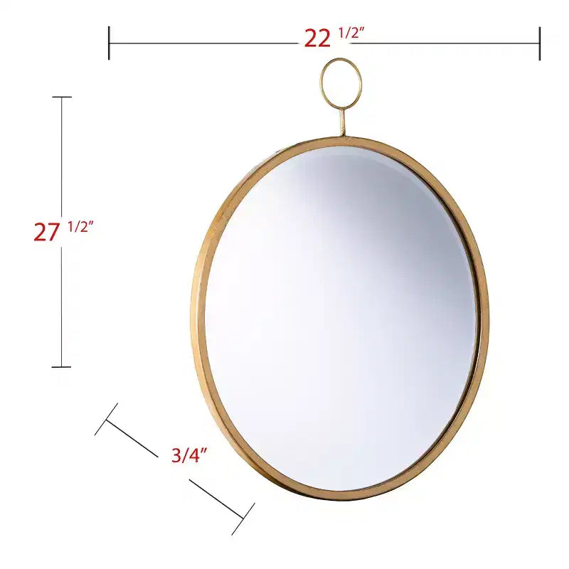 Specchio decorativo da parete Lorena - Oro - SEI