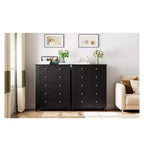 GustoWave Wood Five-Drawer Dresser With Deep Drawers And Metal Knobs