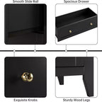 GustoWave Wood Five-Drawer Dresser With Deep Drawers And Metal Knobs