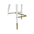 Meridian Furniture, Sgabello in Pelle Vegana Bianca Destiny