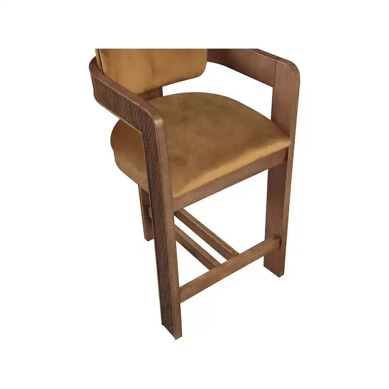 Meridian Furniture, Sgabello Sacha Saddle in velluto