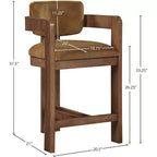 Meridian Furniture, Sgabello Sacha Saddle in velluto