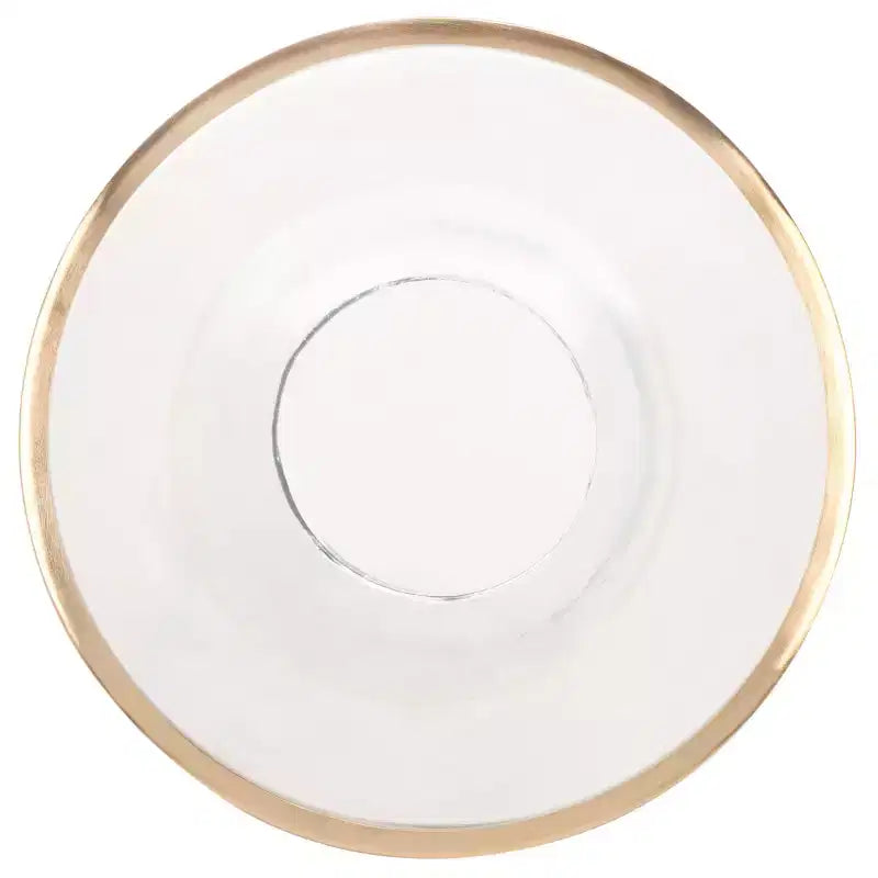 Szabo Round Accent Table - FOX5533A - Gold/Clear - Safavieh Couture