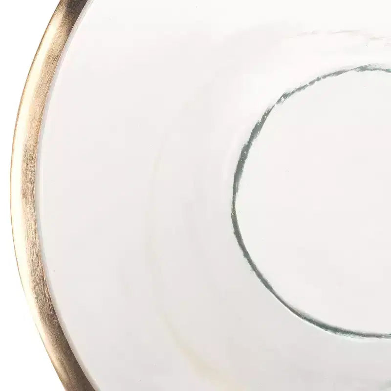 Szabo Round Accent Table - FOX5533A - Gold/Clear - Safavieh Couture