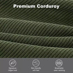 Dyonery 68 inch couple sofa corduroy sofa, modern couple sofa in living room, bedroom and office, comfortable sofa with spring pad