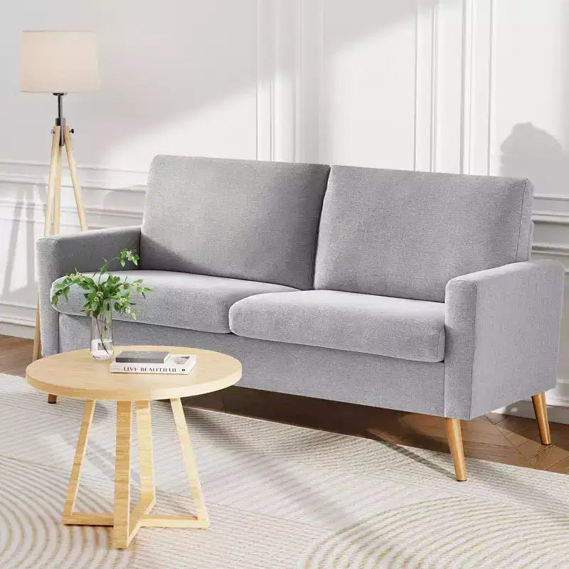 Dyonery 68 inch couple sofa corduroy sofa, modern couple sofa in living room, bedroom and office, comfortable sofa with spring pad