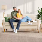 Dyonery 68 inch couple sofa corduroy sofa, modern couple sofa in living room, bedroom and office, comfortable sofa with spring pad