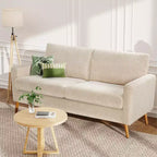 Dyonery 68 inch couple sofa corduroy sofa, modern couple sofa in living room, bedroom and office, comfortable sofa with spring pad