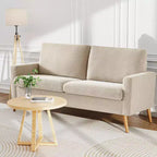 Dyonery 68 inch couple sofa corduroy sofa, modern couple sofa in living room, bedroom and office, comfortable sofa with spring pad