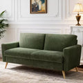 Dyonery 68 inch couple sofa corduroy sofa, modern couple sofa in living room, bedroom and office, comfortable sofa with spring pad