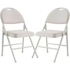 Sedia Pieghevole in Metallo con Piedini Antiscivolo, Sedie in PU per Feste, per Interni ed Esterni, Soggiorno, Sala da Pranico, in 1 Scatola