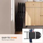 Sedia Pieghevole in Metallo con Piedini Antiscivolo, Sedie in PU per Feste, per Interni ed Esterni, Soggiorno, Sala da Pranico, in 1 Scatola