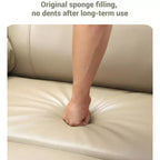 Ampia Poltrona Reclinabile Manuale in Pelle con Braccioli Comodi, Portabicchieri Integrati, Larghezza Seduta di 54 cm, per Relax e Intrattenimento in Soggiorno