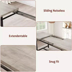 Set tavolo da pranzo allungabile Garvee per 4-6 persone, grande tavolo rettangolare con 2 panche imbottite, set tavolo da cucina allungabile per appartamento, piccoli spazi