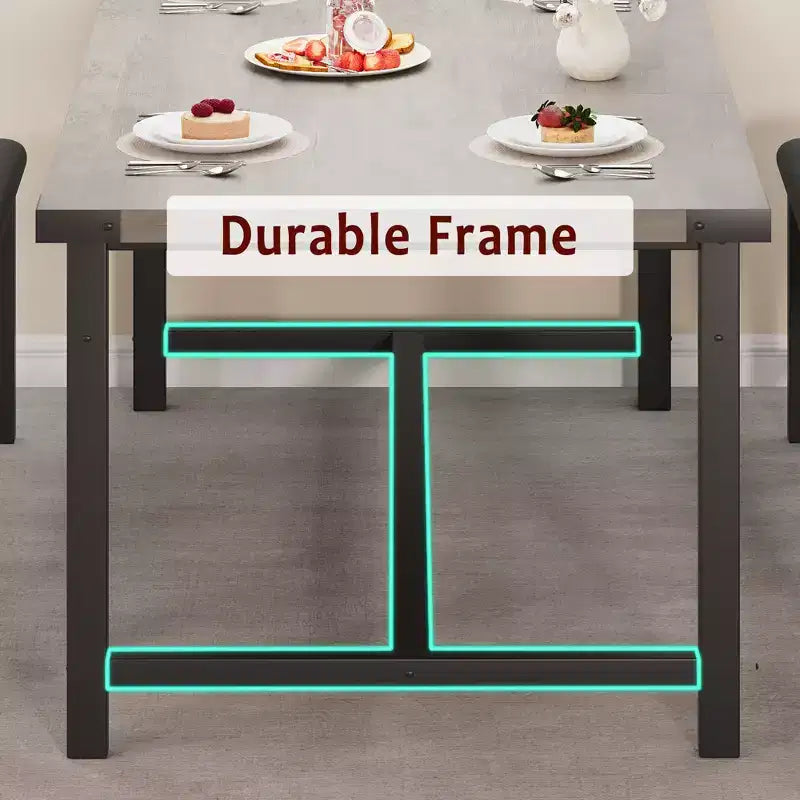 Set tavolo da pranzo allungabile Garvee per 4-6 persone, grande tavolo rettangolare con 2 panche imbottite, set tavolo da cucina allungabile per appartamento, piccoli spazi