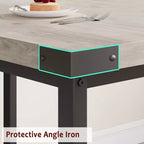 Set tavolo da pranzo allungabile Garvee per 4-6 persone, grande tavolo rettangolare con 2 panche imbottite, set tavolo da cucina allungabile per appartamento, piccoli spazi