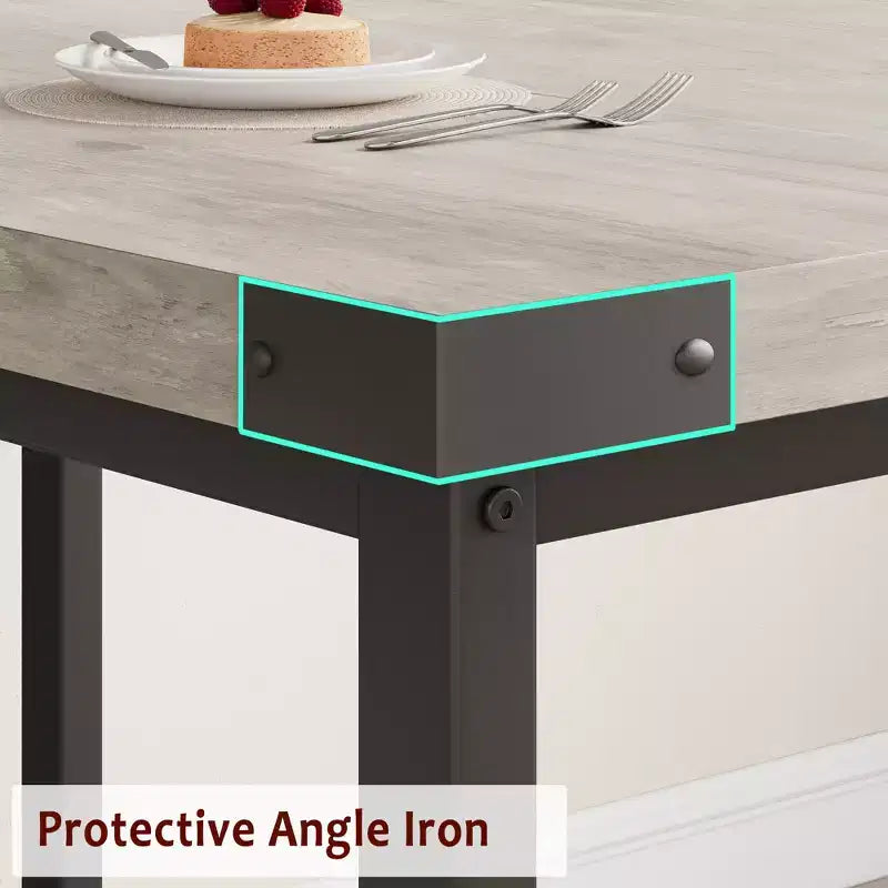 Set tavolo da pranzo allungabile Garvee per 4-6 persone, grande tavolo rettangolare con 2 panche imbottite, set tavolo da cucina allungabile per appartamento, piccoli spazi