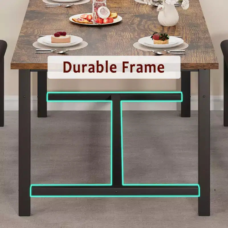 Set tavolo da pranzo allungabile Garvee per 4-6 persone, grande tavolo rettangolare con 2 panche imbottite, set tavolo da cucina allungabile per appartamento, piccoli spazi