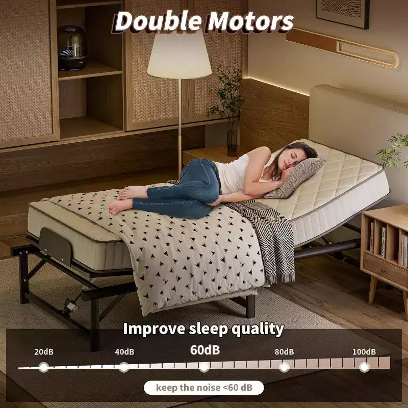 Sandinrayli Adjustable Bed Frame with Remote Control, Twin XL
