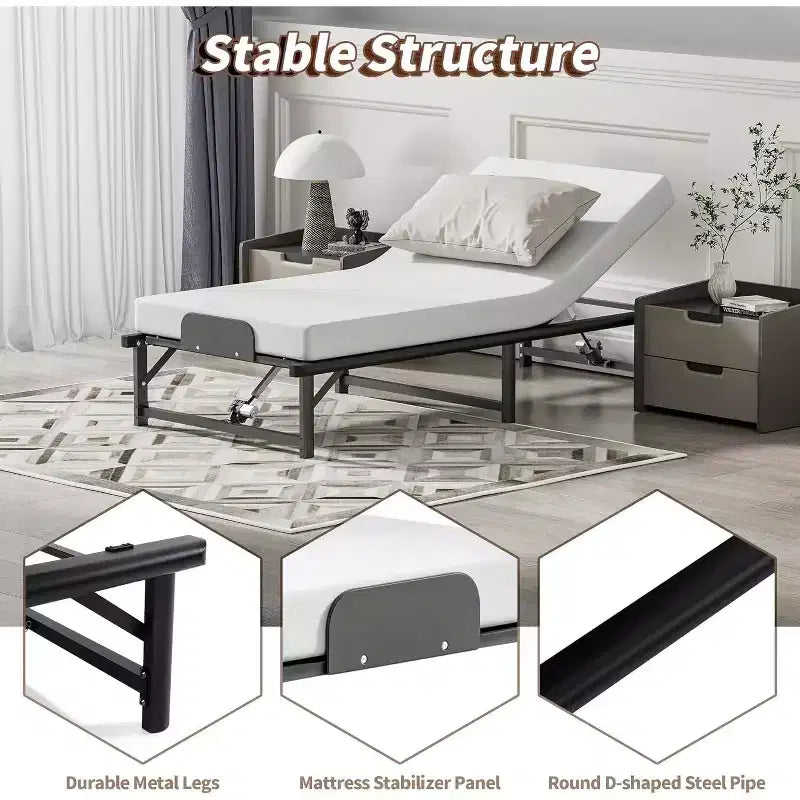 Sandinrayli Adjustable Bed Frame with Remote Control, Twin XL