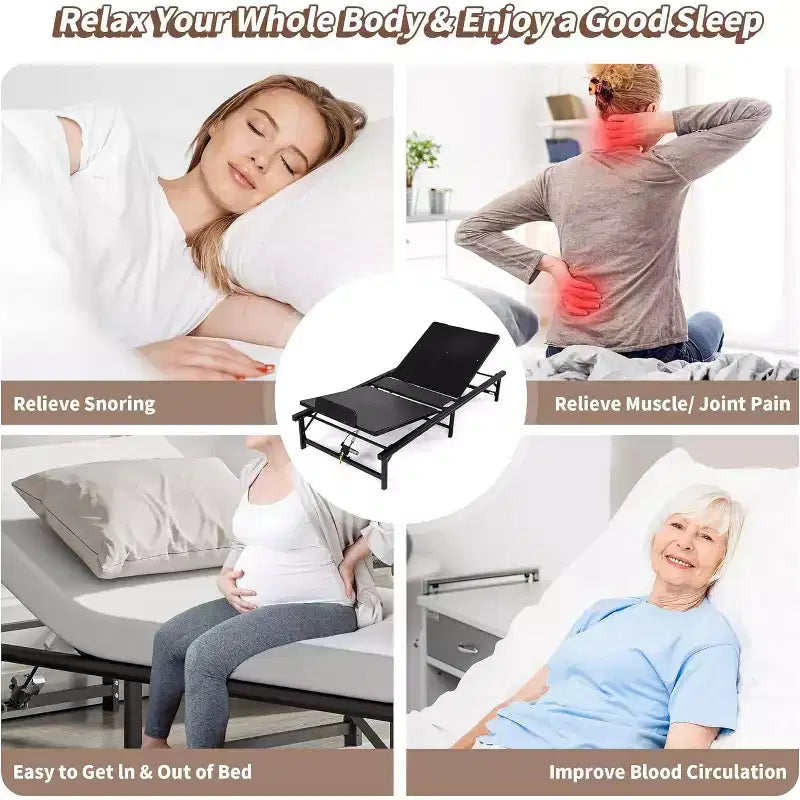 Sandinrayli Adjustable Bed Frame with Remote Control, Twin XL