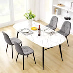 Hyleory Modern Upholstered Velvet Dining Chairs Set of 2 with Metal Legs and High Back, for Kitchen and Dining Room, Easy to Assemble and Clean
