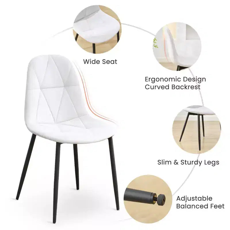 Hyleory Modern Upholstered Velvet Dining Chairs Set of 2 with Metal Legs and High Back, for Kitchen and Dining Room, Easy to Assemble and Clean