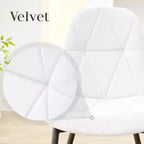Hyleory Modern Upholstered Velvet Dining Chairs Set of 2 with Metal Legs and High Back, for Kitchen and Dining Room, Easy to Assemble and Clean