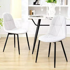 Hyleory Modern Upholstered Velvet Dining Chairs Set of 2 with Metal Legs and High Back, for Kitchen and Dining Room, Easy to Assemble and Clean