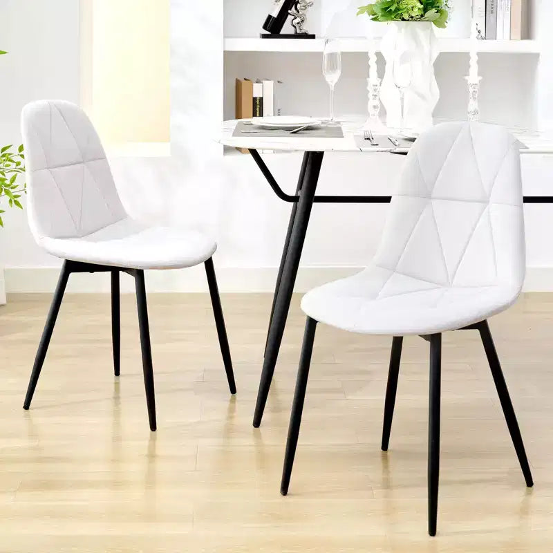 Hyleory Modern Upholstered Velvet Dining Chairs Set of 2 with Metal Legs and High Back, for Kitchen and Dining Room, Easy to Assemble and Clean