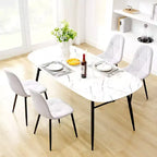 Hyleory Modern Upholstered Velvet Dining Chairs Set of 2 with Metal Legs and High Back, for Kitchen and Dining Room, Easy to Assemble and Clean