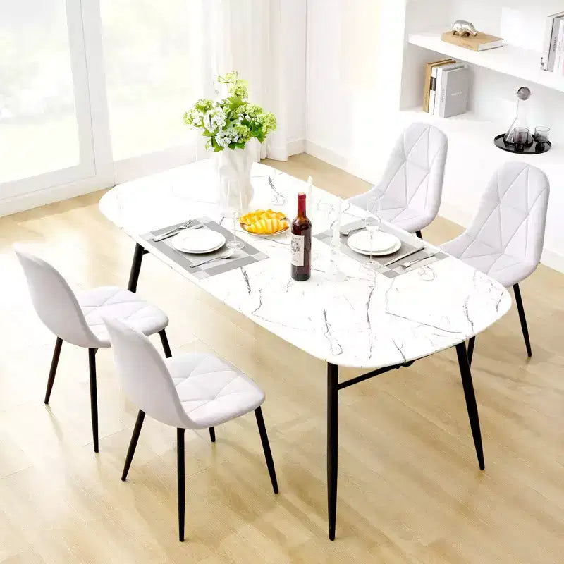 Hyleory Modern Upholstered Velvet Dining Chairs Set of 2 with Metal Legs and High Back, for Kitchen and Dining Room, Easy to Assemble and Clean
