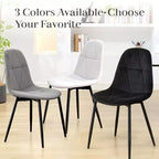 Hyleory Modern Upholstered Velvet Dining Chairs Set of 2 with Metal Legs and High Back, for Kitchen and Dining Room, Easy to Assemble and Clean