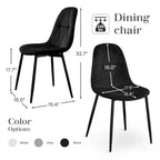 Hyleory Modern Upholstered Velvet Dining Chairs Set of 2 with Metal Legs and High Back, for Kitchen and Dining Room, Easy to Assemble and Clean