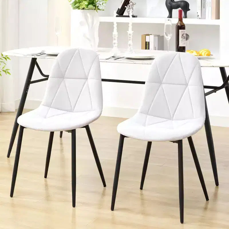 Hyleory Modern Upholstered Velvet Dining Chairs Set of 2 with Metal Legs and High Back, for Kitchen and Dining Room, Easy to Assemble and Clean