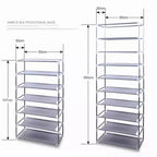 Scarpiera a 10 Ripiani - Organizer per Scarpe di Grande Capacità con Copertura Antipolvere, Contiene 25-45 Paia, Design Salvaspazio