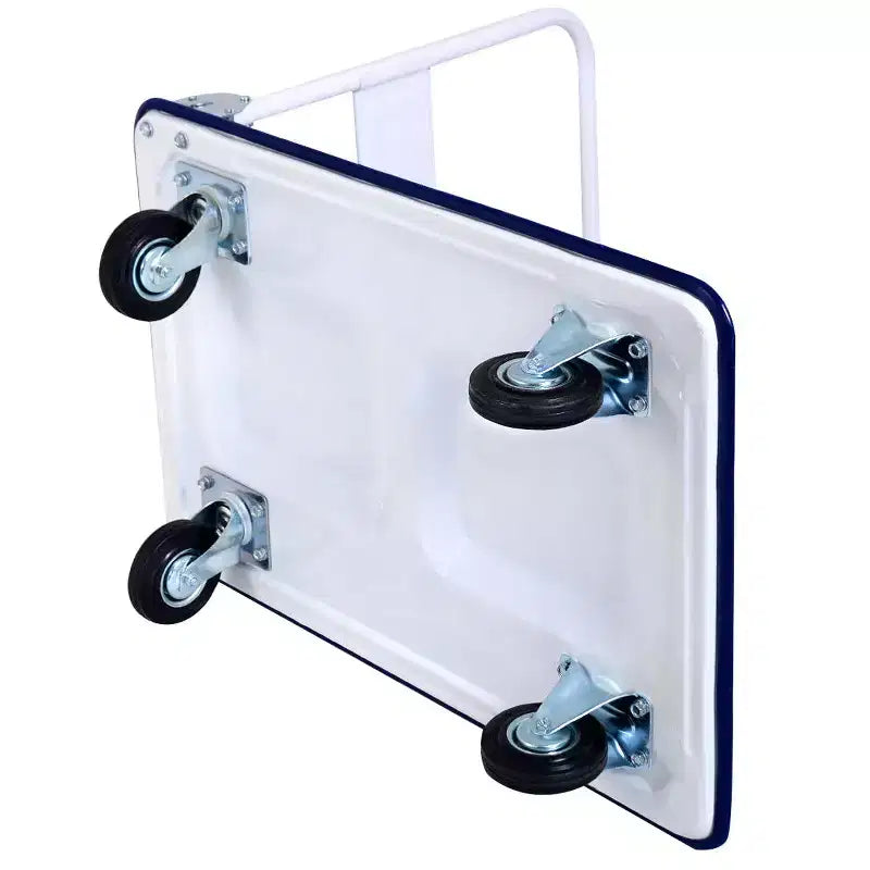 Costway Carrello Piattaforma Pieghevole 300kg Dolly Trasporto Magazzino Carrello a Mano Nuovo Blu/Giallo