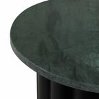 Tavolino moderno, tavolino laterale o comodino piccolo per l'arredamento della casa - Tavolo grande a coste con piano in marmo perfetto per piccoli spazi - 20 nero e verde