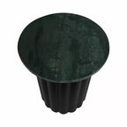 Tavolino moderno, tavolino laterale o comodino piccolo per l'arredamento della casa - Tavolo grande a coste con piano in marmo perfetto per piccoli spazi - 20 nero e verde