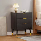 Modern Fluted Dresser with 3 Spacious Drawers, 28.5 Height Wooden Chest of Drawers, Clothes Storage Organizer for Closet, Living Room, or Hallway