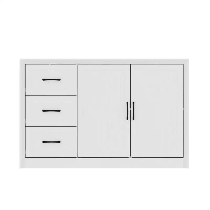 Famapy Wood - Grain Buffet Chest Kitchen Cabinet with Anti - Tipping Device - 3 Drawers+2 Doors for Kitchens or Living Room Storage
