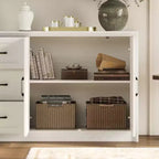 Famapy Wood - Grain Buffet Chest Kitchen Cabinet with Anti - Tipping Device - 3 Drawers+2 Doors for Kitchens or Living Room Storage