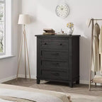 Acekool 4 Drawer Dresser, Tall Vertical Chest with Large Storage, Modern Closet Organizer for Bedroom, Living Room