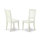 HomeStock Belmont Set 6 Pezzi Tavolo Rettangolare da 60 Pollici e 4 Sedie a doghe Verticali più 1 Panca, Bianco Lino